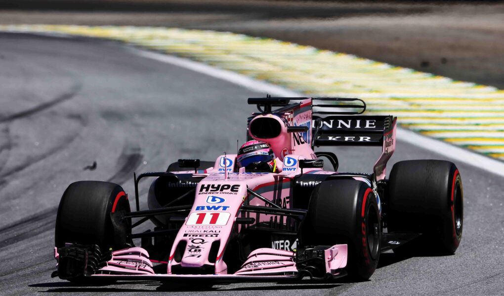 pink f1 car